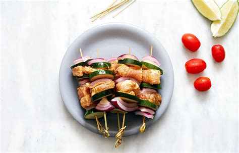 Grilled Fajita Zucchini Pork Kebabs Recipe — Eatwell101