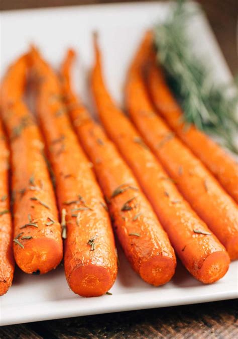 Sweet Roasted Carrots w/ Rosemary- Veggie Chick