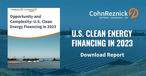 U.S. Clean Energy Financing in 2023 - CohnReznick