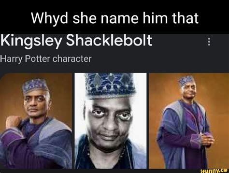 Whyd she name him that Kingsley Shacklebolt I Harry Potter character ...