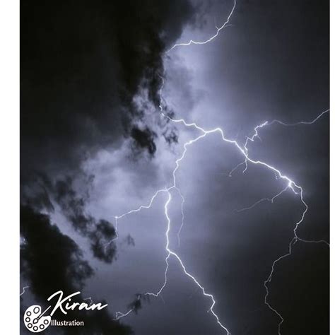 Lightning thunder illustration | Picture illustration, Digital art ...