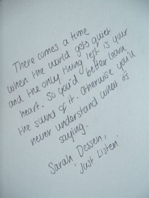 Just Listen Sarah Dessen Quotes. QuotesGram