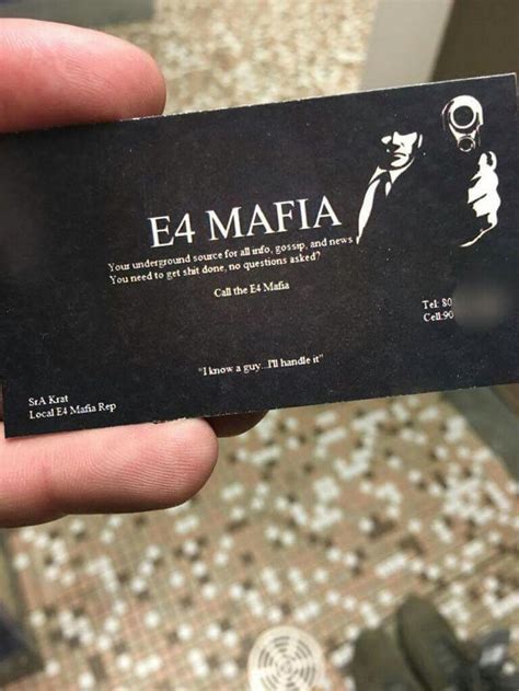 E4 mafia | This or that questions, Cards against humanity, Mafia