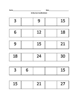 Counting In 3s Worksheet - prntbl.concejomunicipaldechinu.gov.co