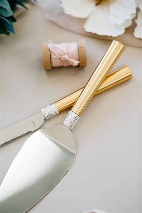 Vera Wang With Love Gold Wedding Cake Knife and Server Set – Happily ...