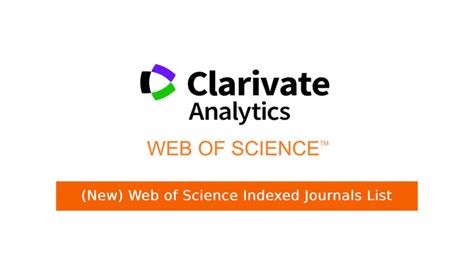 (New PDF) Web of Science Journals List - 2024