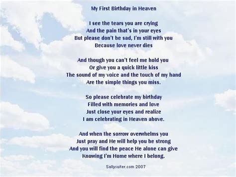 Birthday in Heaven | Birthday in heaven, Birthday in heaven poem, Happy birthday in heaven