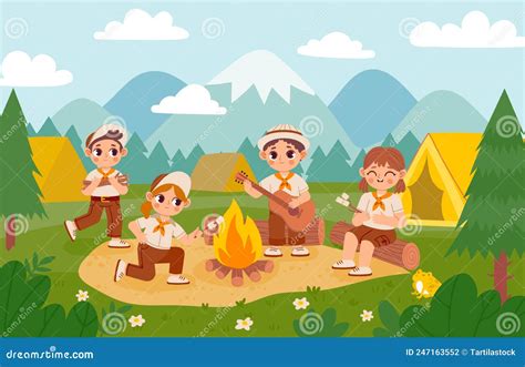 Bonfire In Cartoon Style Isolated On A White Background. Vector ...