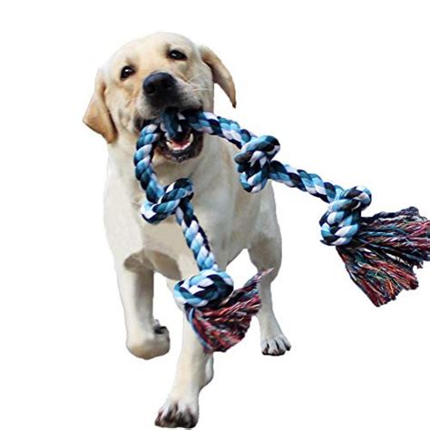 LECHONG Dog Rope Toys for Aggressive Chewers Tough Rope Chew Toys for Large and Medium Dog 3 ...