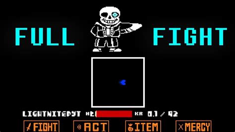 Undertale - Sans Full Fight - YouTube