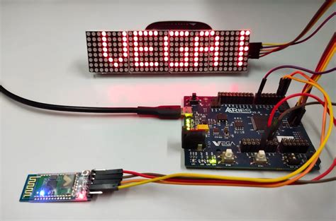 8×8 LED Matrix tutorial with Scrolling text control using Android App ...