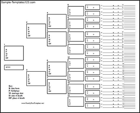 7 Generation Family Tree Template