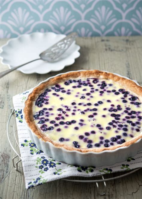 Creamy Finnish Blueberry Pie (Mustikkapiirakka)