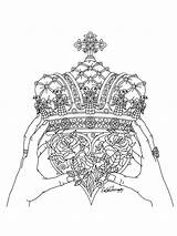 Crown coloring pages for Adults sketch template