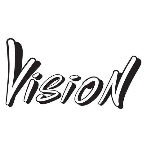 Cartoon Sticker ouline words Vision ,good for graphic design resources ...