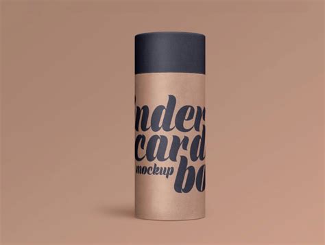 Free Cardboard Cylinder Mockup | Mockuptree