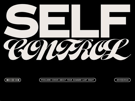 Self Control - Alternative Single Cover & Packaging on Behance