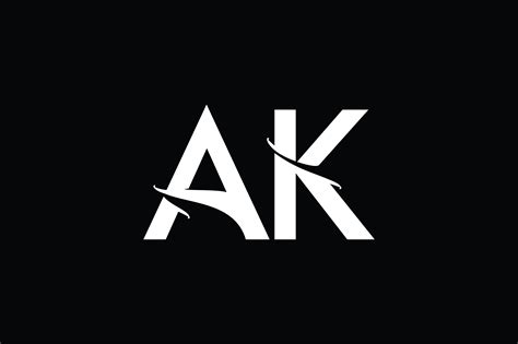 AK Monogram logo design By Vectorseller | TheHungryJPEG