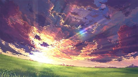 Anime Flower Field Scenery Wallpapers - Wallpaper Cave