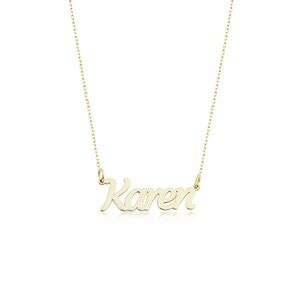 14k Solid Gold Name Necklace Name Necklace Personalized - Etsy