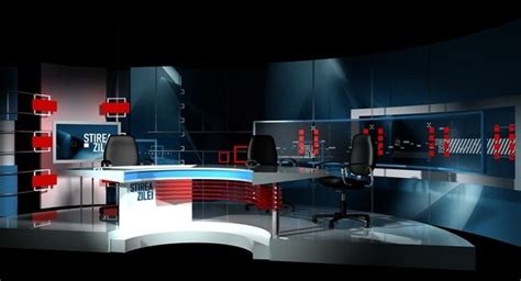 Daily News Set Design | Studio lighting setups, Set design, Tv set design