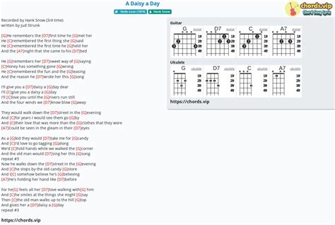 Chord: A Daisy a Day - tab, song lyric, sheet, guitar, ukulele | chords.vip