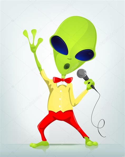 Funny Alien Cartoon Illustration Stock Photo by ©VisualGeneration 124231568