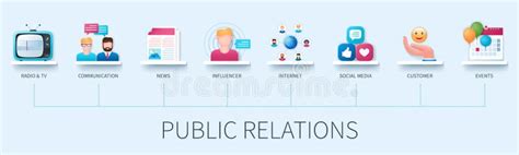 Public Relations Infographic in 3D Style Stock Vector - Illustration of modern, business: 227393718