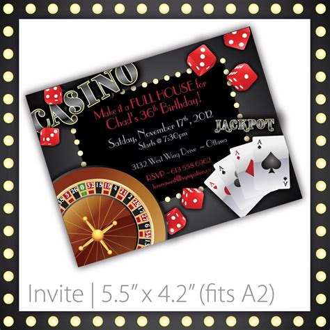 Casino Birthday Invitation Templates