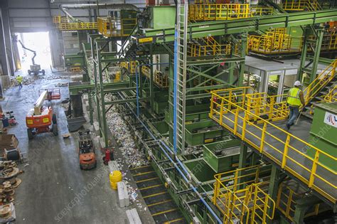 Waste sorting at a recycling centre - Stock Image - C021/8212 - Science ...