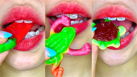 asmr GUMMI eating sounds - YouTube