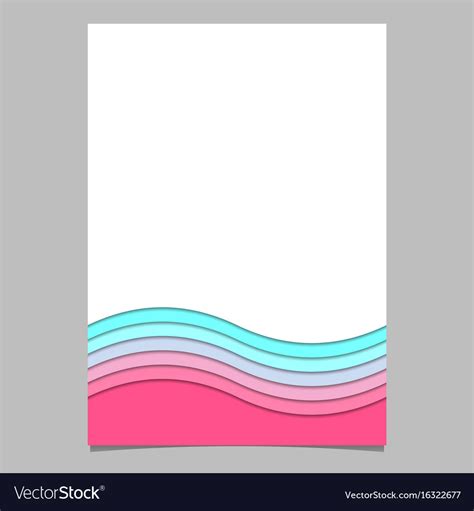 Blank page template from curved layers Royalty Free Vector