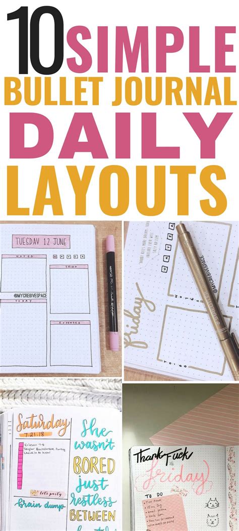 10 Bullet Journal Daily Layouts That'll Help You Be More Productive | Daily bullet journal