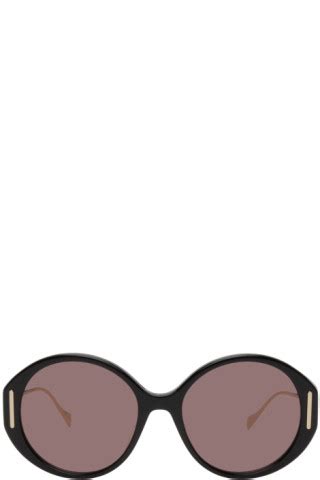 Gucci: Black Round Sunglasses | SSENSE