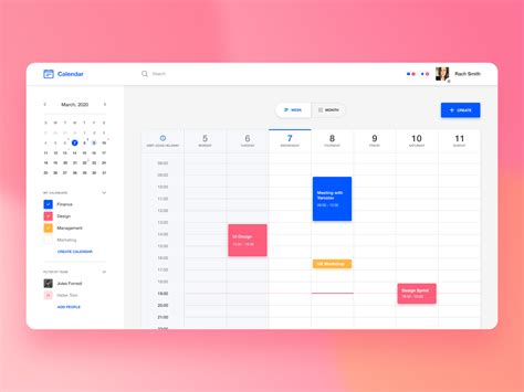 Schedule / Calendar Web App by OTAKOYI on Dribbble