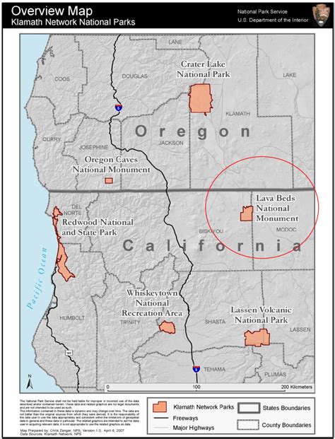 Location map for Lava Beds National Monument. | Download Scientific Diagram