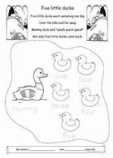 Five Little Ducks Printable Coloring Page  JoannateHarrington sketch template
