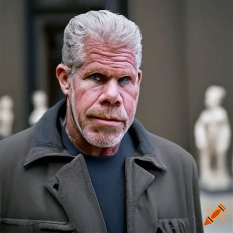 Ron perlman at the louvre museum on Craiyon