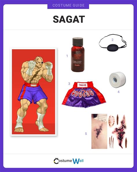 Dress Like Sagat Costume | Halloween and Cosplay Guides