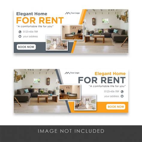 Real Estate Banner Templates | Real estate banner, Renting a house, Facebook cover design