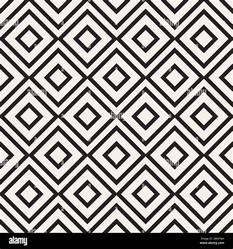 Geometric diamond monochrome texture seamless pattern background. Black, white color. Perfect ...