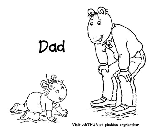 PBS Kids: Arthur: Dad's Coloring Page