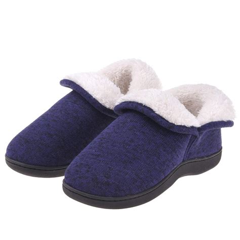 Vonmay - Women's Fuzzy Slippers Boots Memory Foam Booties House Shoes Indoor Outdoor - Walmart ...