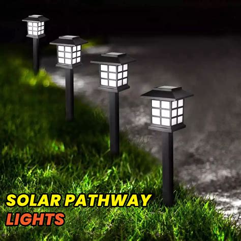 1pc Solar Lamp Pathway Lights Outdoor Waterproof IP6.5 Garden Light ...