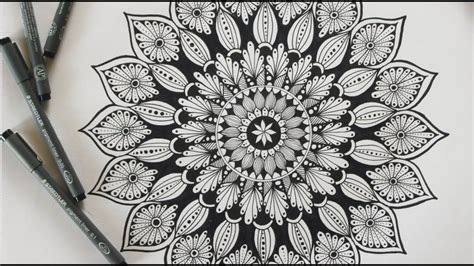 How to draw a mandala step by setp || MANDALA ART for beginners || HOW T... | Simple mandala ...