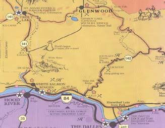 Map, Glenwood, Washington,Klickitat County