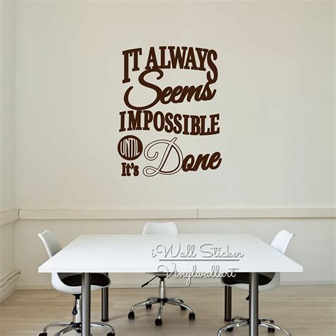 Office Quote Wall Sticker Motivational Quote Wall Decal Removable Inspirational Wall Quotes Cut ...