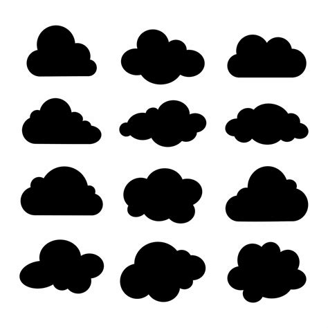 Clouds silhouettes vector 7688897 Vector Art at Vecteezy