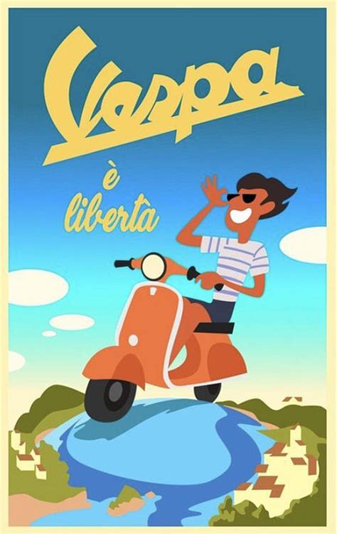 Vespa Luca Vintage Digital Art by Militaerbuendni Store - Pixels