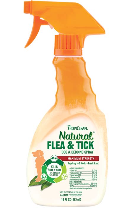 TropiClean Natural Flea & Tick Spray for Dogs - TropiClean Pet Products for Dogs and Cats